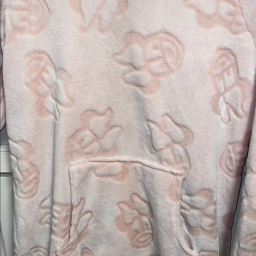 Disney Medium Pink Minnie Fleece Lounger with Sherpa Hood - Picture 6 of 14